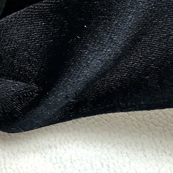 CHANEL Ribbon Hair Accessory Head Band Satin Black x Dark Green main image 10